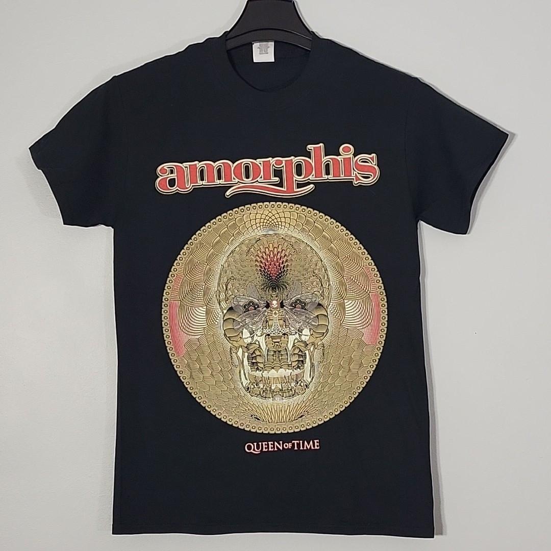 AMORPHIS Queen Of Time Tour 2018 S SMALL Official T-Shirt Black Mens Band Logo Unisex T-Shirt S