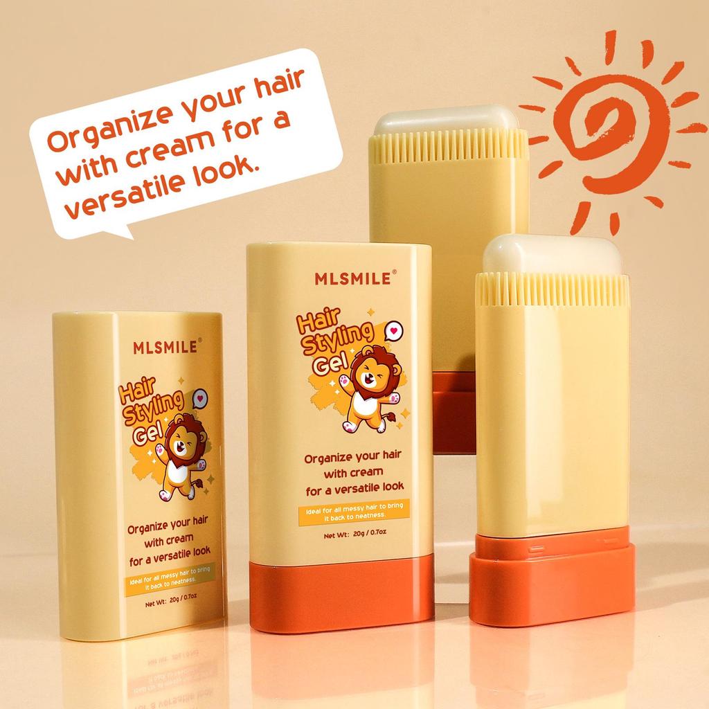 Children's Flyaway Hair Wax Stick - 20g, Anti-Frizz Styling & Taming Cream, Large Capacity