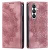 for Samsung Galaxy A55 5G,A54,A37,A36,A35 Mandala Embossed PU Leather Flip Wallet Case Magnetic Closure Cover
