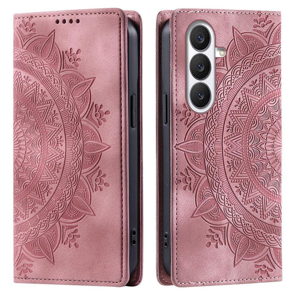 for Samsung Galaxy A55 5G,A54,A37,A36,A35 Mandala Embossed PU Leather Flip Wallet Case Magnetic Closure Cover
