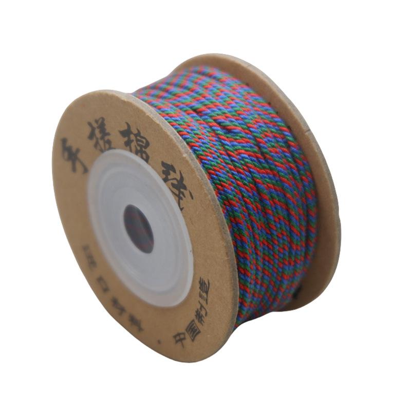 Dragon Boat Festival Multicolored Rope Diy Multicolored Rope Hand-Woven Self-Woven Hand Rope Material Bracelet Tibetan Hand Rubbing Cotton Thread Rope