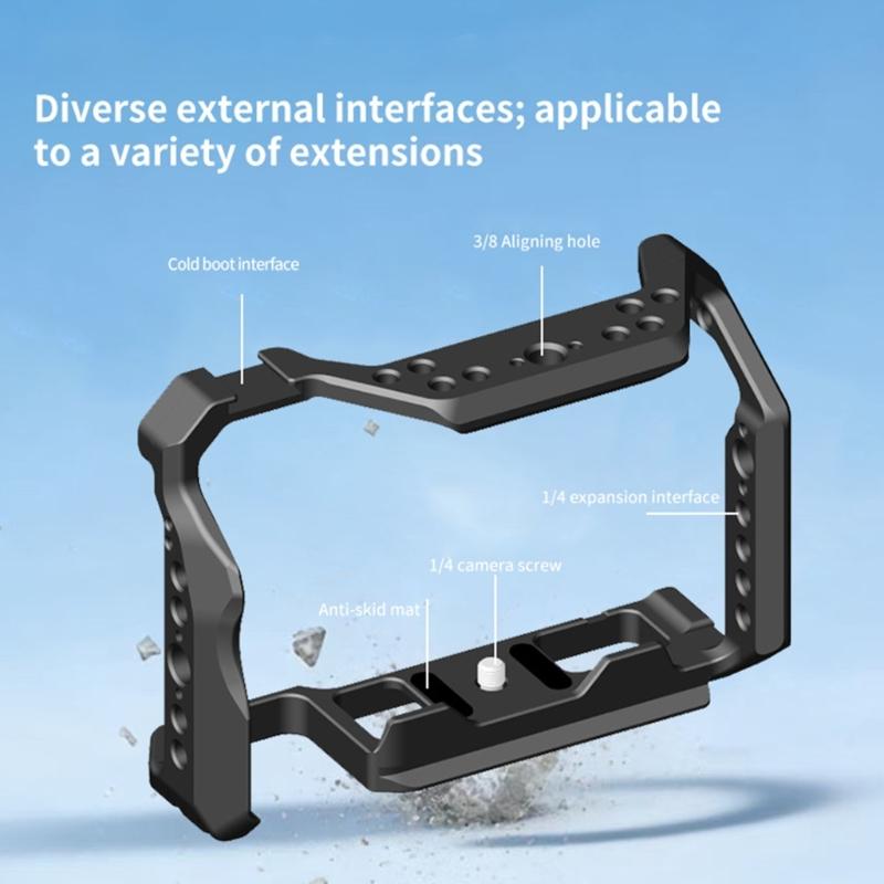 Professional Camera Cage Camera Full Cage Lightweight for A7M4 A7M5 A7R5 Aluminum Video Rig Button Cold Shoe QR Base Accessories