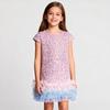 3-9 Years Kids Girls Sequin Dress with Tulle Hem