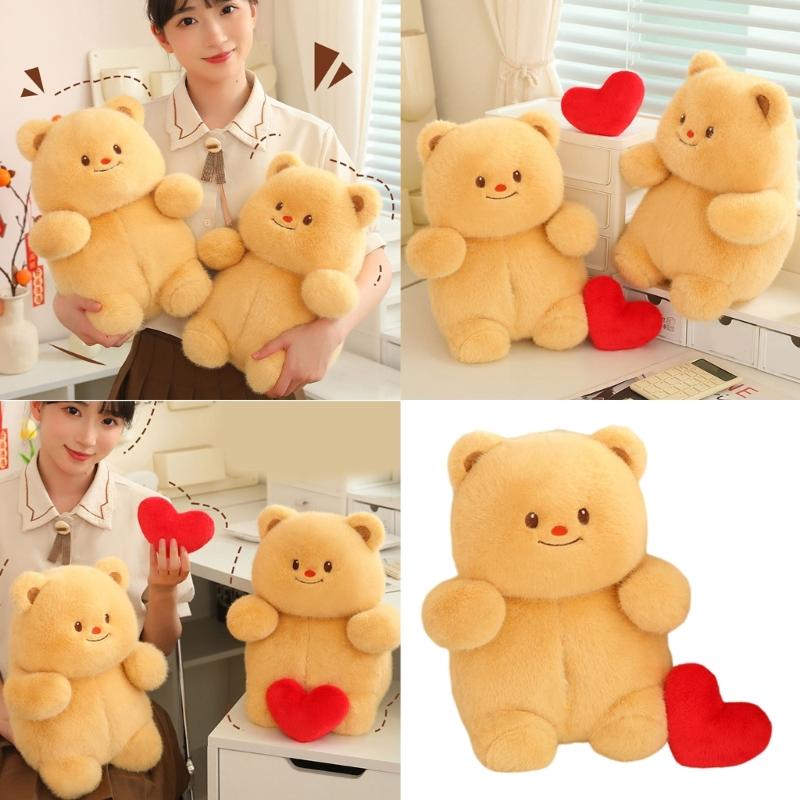 Voice Recording Love Heart Plush Bear Comforting Plush Toy with Sound Record Birthday Gifts for Children and Toddler