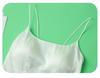 Silk Satin Mulberry Strap Top with Padded Bustier Bandeau Bra and Lace for Women
