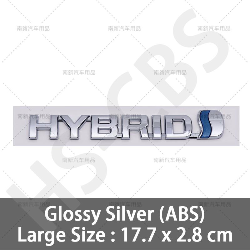 3D ABS HYBRID Logo Side Fender Rear Trunk Emblem Badge Car Sticker Decals For Prius Camry Crown Auris Rav4 Yaris L Highlander