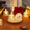 Flameless LED Light Candle Transparent Night Lamp Mini Crystal Candle  Home Decoration