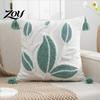 Boho Tufted Cushion Cover with Tassels, Cotton Linen Throw Pillow Cover, Modern Home Decorative Covers Case for Sofa Bed Couch, 18 x Inches