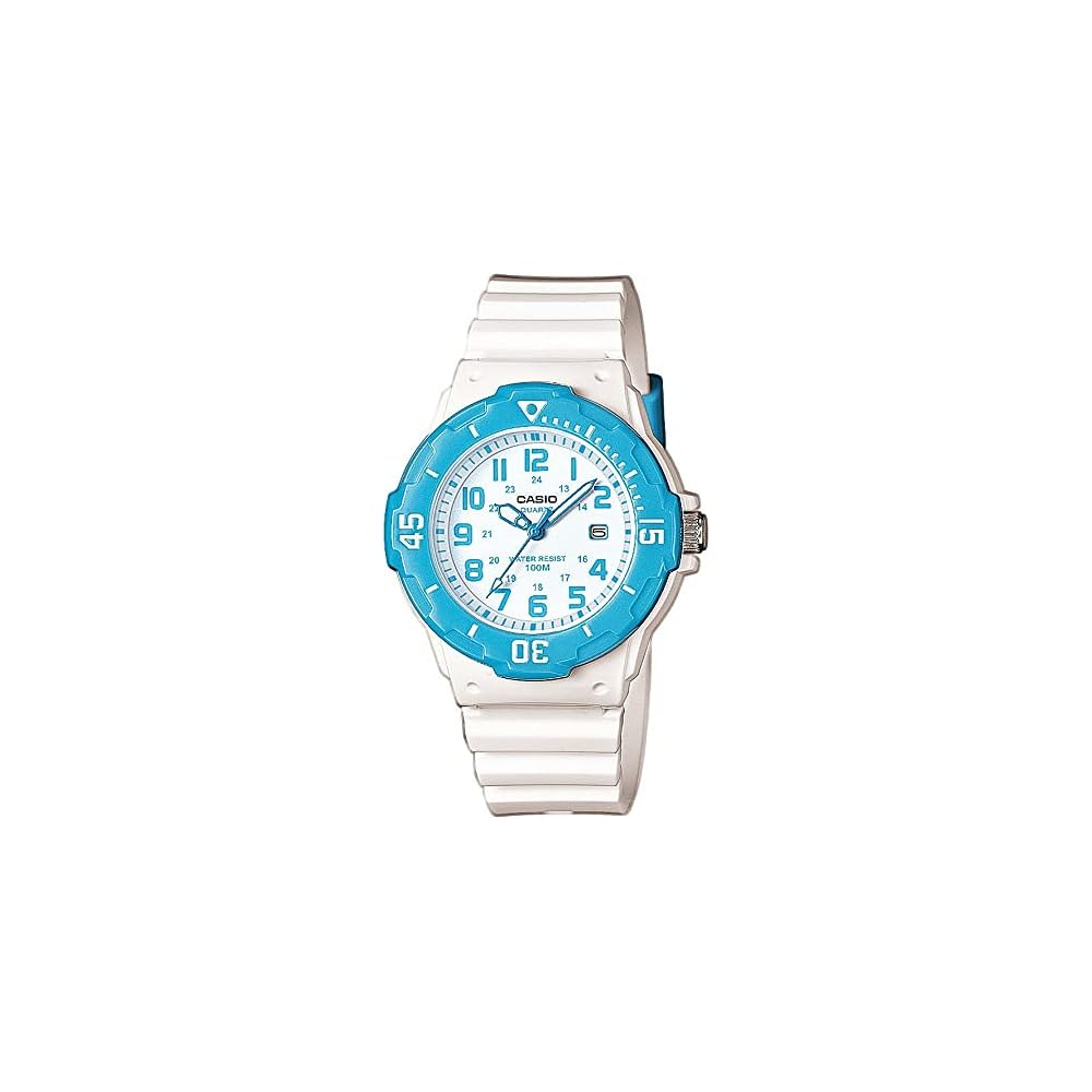 Casio LRW-200H-2BV Analog Watch Gloss White Blue for Women Kids Imported Model