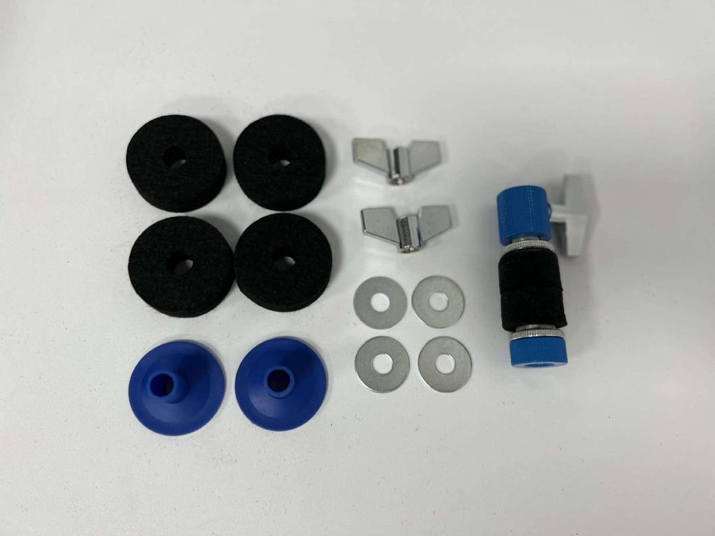 4CM 12-teiliges Schlagzeug Filzpad Set mit rutschfester Hi-Hat Klemme