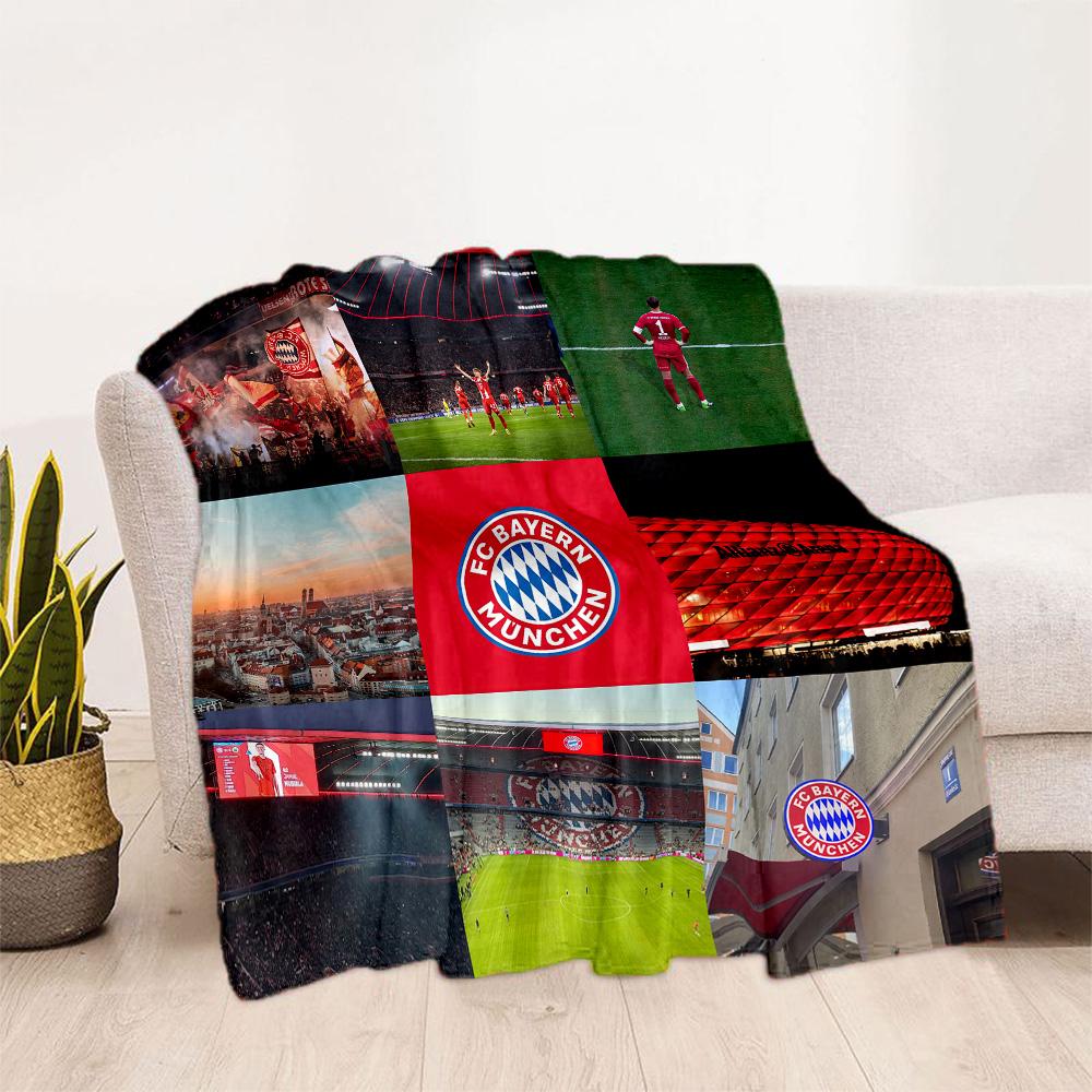 Bayern Munich Blanket Comfortable Suitable for Bedding Seaside Chair Four Seasons Universal Modern Style Gifts For Family Or Friends