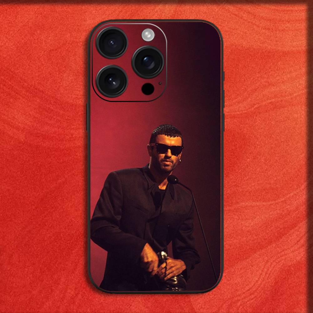 Singer G-George Michael Phone Case For iPhone 16,15,14,13,12,11,Pro,XS,Max,XR,Plus,E,Mini Black Shockproof Cover