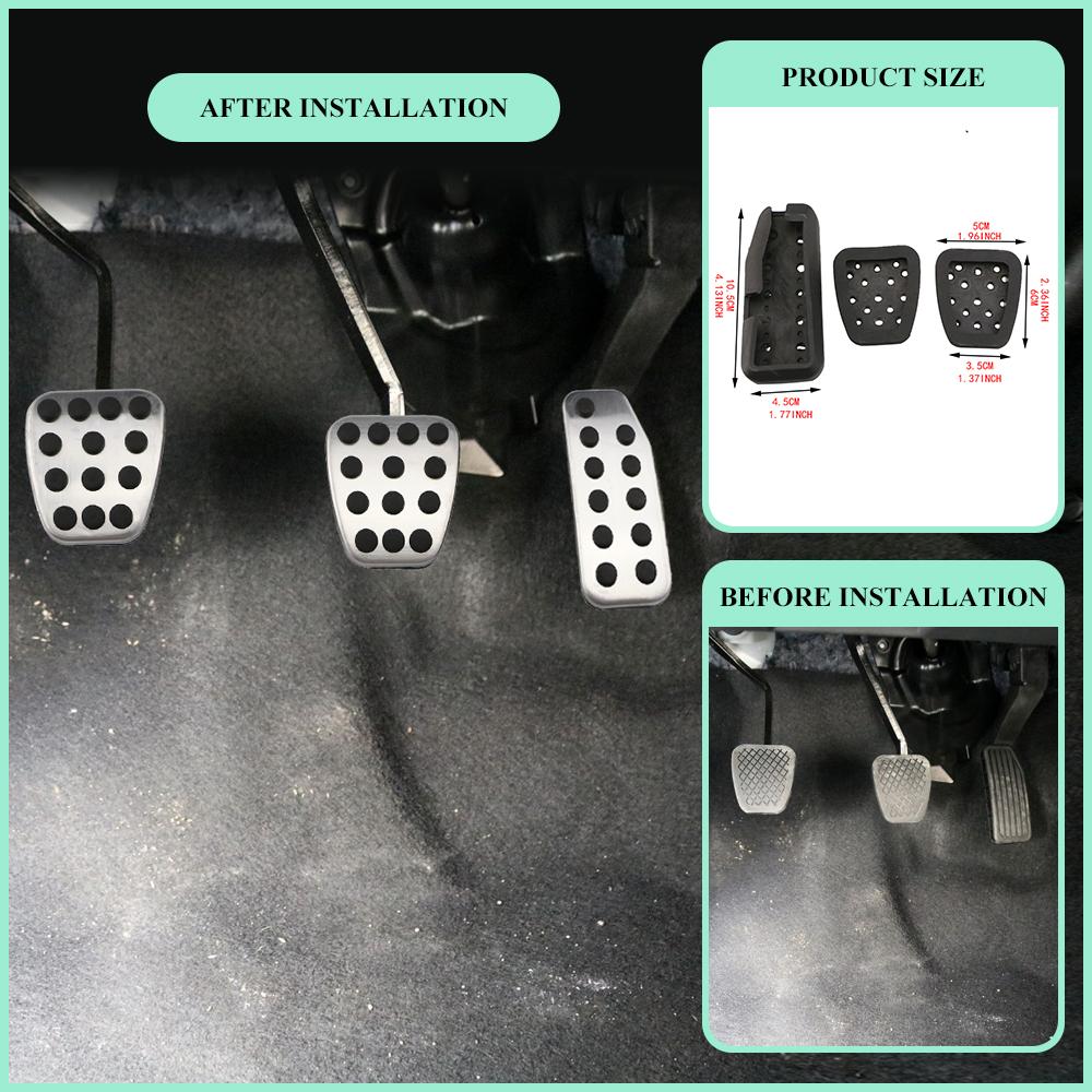 Auto Non-slip Fit Foot Pedal Pad Cover Gas Brake Pedals for Honda FIT 2005 - 2020 Driver Pedals Replacement Kits Accessories