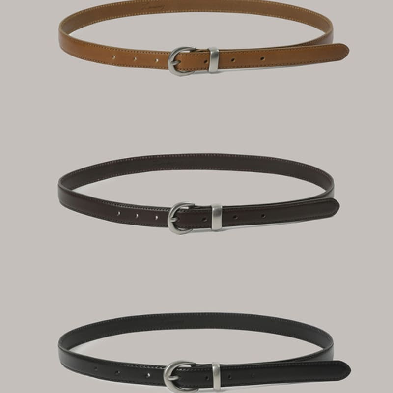 

Laminez Round shape Sliver Belt - 3 color Black
