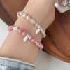 2024 Four-Leaf Clover French Romantic Shoushan Stone Bead Bracelet - Natural Stone Summer Luck