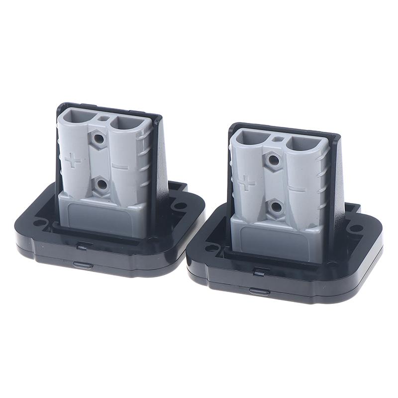 1/2set 50A Cable Connector Plug Battery Quick Connect Disconnect Connector Flush Mount Bracket Panel Cover For Caravan Camper