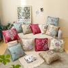 Floral Decorative Pillow Cases Embroidered Jacquard Throw Pillow Cushion Cover For Living Room Decor
