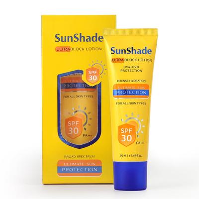 Sunshade Natural Sunscreen Lotion SPF 30-50mL | PA+++ | Non Oily, Light And Non Sticky | Suitable For All Skin Types | Sunscreen Spf 30 | Blue Li