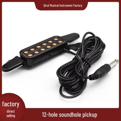 No-Drill Acoustic Guitar Soundhole Pickup with 3m Cable and Accessories