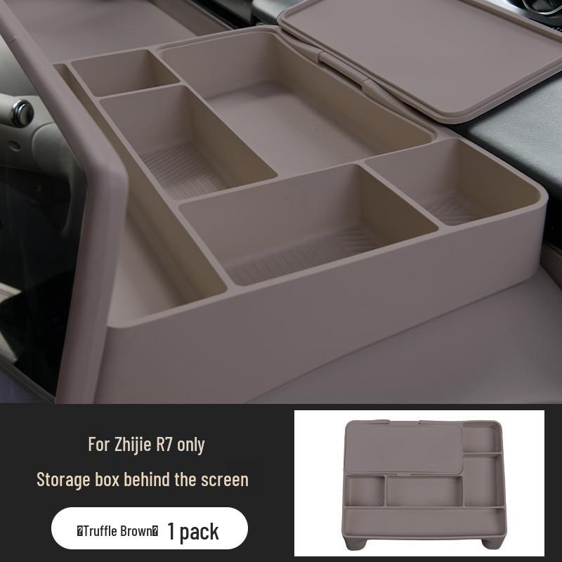 Zhijie R7 Screen Rear Storage Box: Car Console Tissue and ETC Tray Accessory