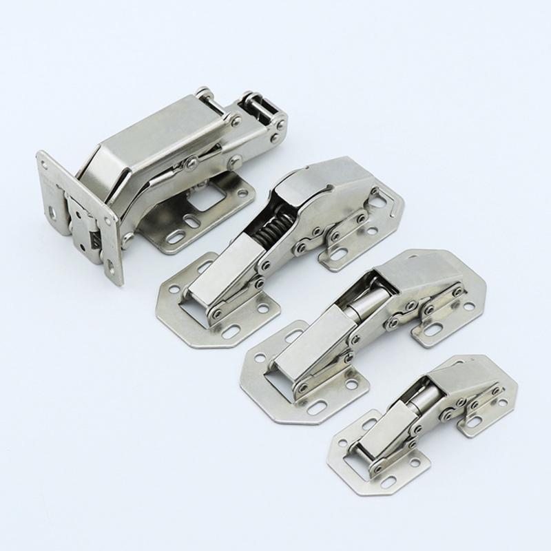 Hinges Metal No Punching Hydraulic Cabinet Door Hinge Damper Buffer Soft Quiet Closing for all Kitchen Cupboard Furniture Tool
