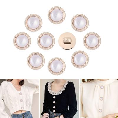 10Pcs Handmade Needlework DIY Pearlescent Buckle Sewing Accessories Shirt Buttons Clothing Buttons