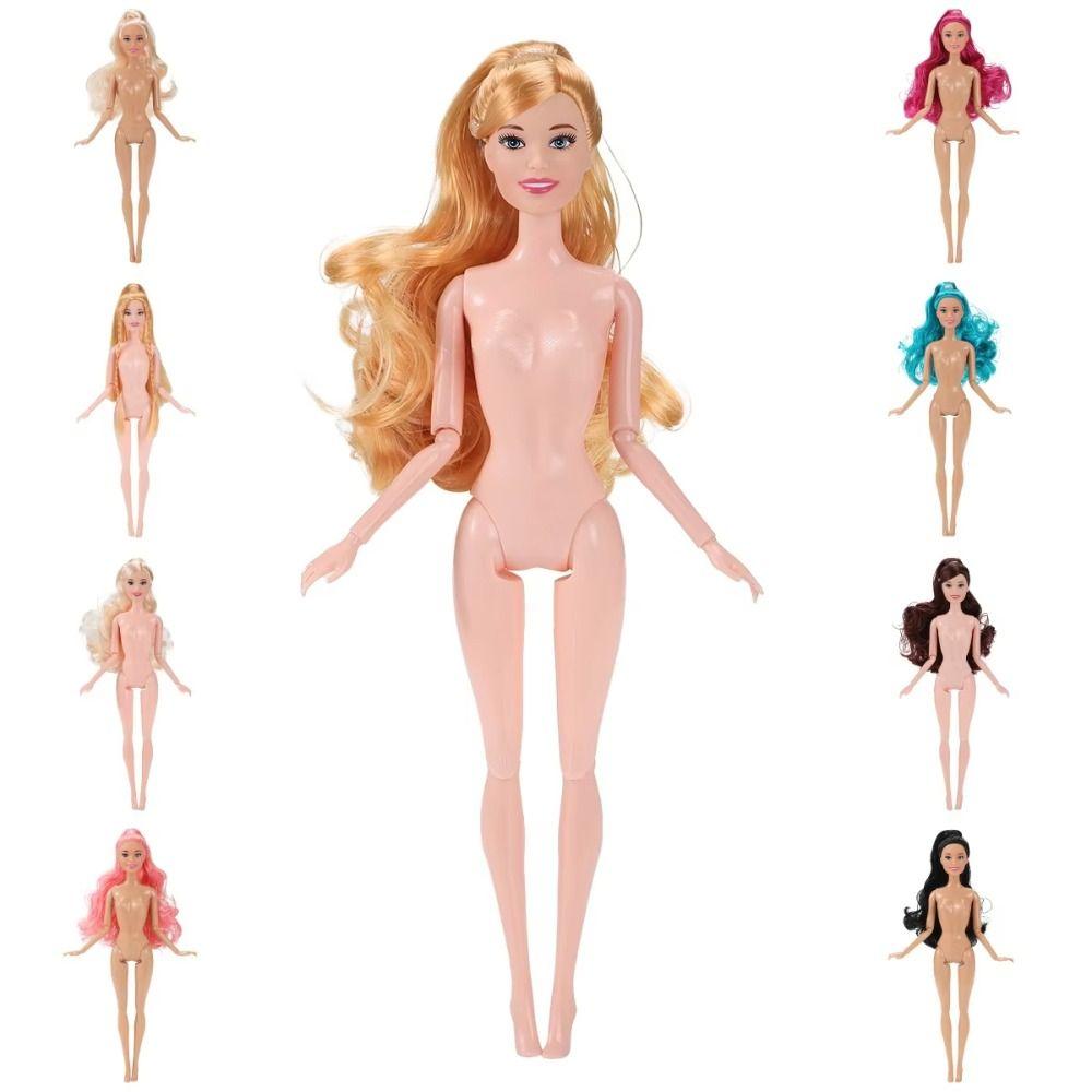 Curly Hair Action Figure Body Dark Skin DIY Dress Up Toy Supermodel Nude Doll Doll Accessories