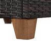 4 Piece Garden Lounge Set with Cushions Brown Poly Rattan