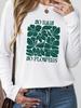 (Asian Size) letter trend cute 90s Casual Fashion Print T Shirt Tee Women Clothing autumn winter spring Top o-neck Graphic Long Sleeve T-shirts