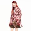 Ledin Women's Striped V-Neck Knit Cardigan