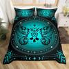 Butterfly And Death Moth Duvet Cover Queen Gothic Skull Flower Star Sky Moon Bedding Set Polyester Boho Exotic Black Quilt Cover