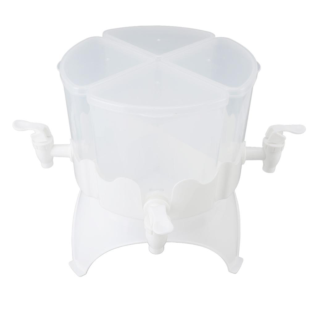 Beverage Dispenser Rotatable Large Capacity Detachable 4 Grids Cold Kettle Plastic Drink Dispenser F