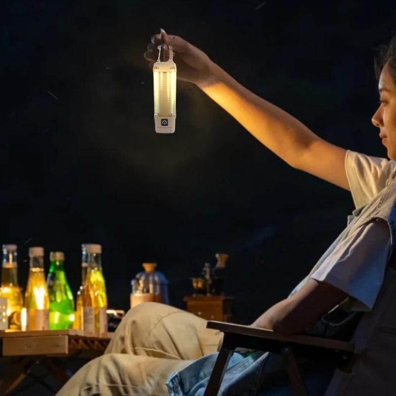 Adjustable Color Temp Camping Light - LED Lantern with Candle Mode, Rechargeable for Mood Setting, Perfect for Romantic Camping