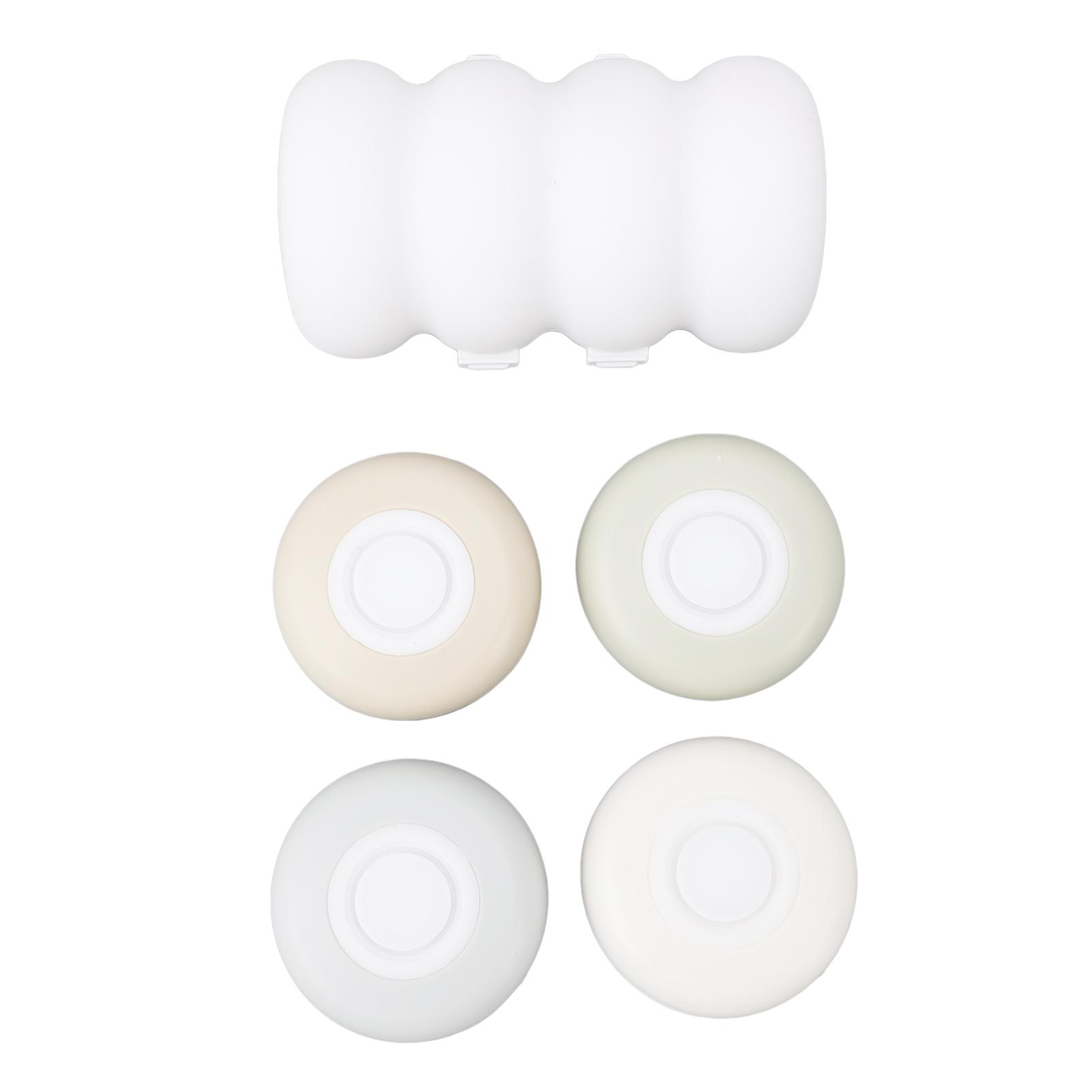 

4 шт. Круглые дорожные контейнеры нажимного типа для туалетных принадлежностей, дорожные контейнеры для жидкости с чехлом для душа