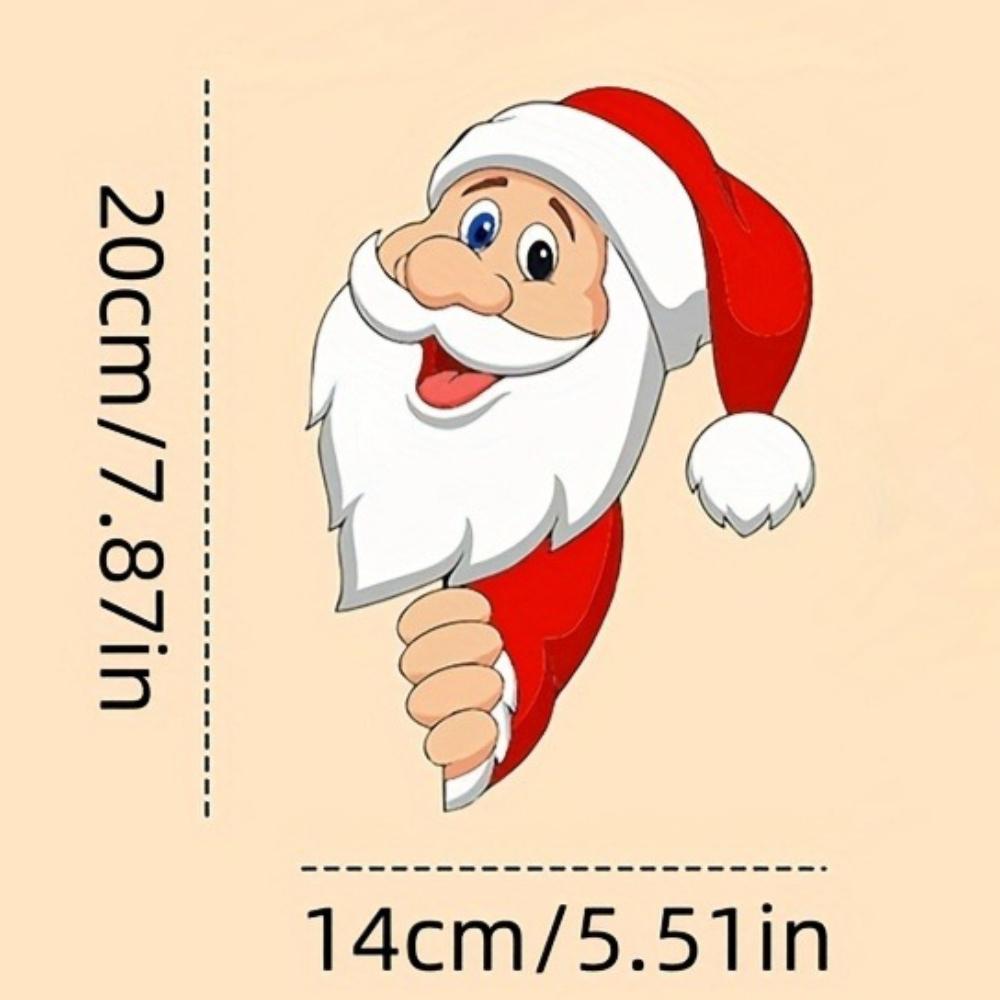 

1PC Christmas Santa Claus Window Glass Stickers Waterproof for Door Wall Refrigerator Self-Adhesive Vinyl Decals Home Decoration