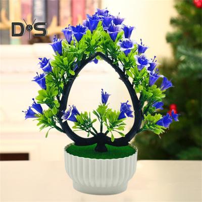 Artificial Flower Plastic Bonsai Realistic Fresh Keeping Elegant Fake Wedding with Pot Gardening Supplies