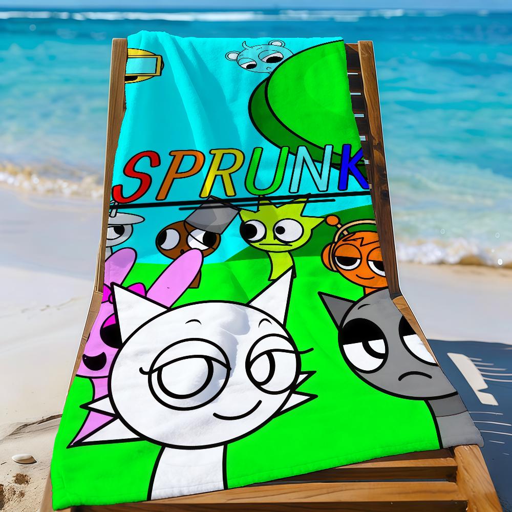 Cartoon I-Incredibox S-Sprunki Handtuch Strandtuch Reise Leicht Hautfreundlich Für Pool Strand Camping Kreuzfahrt Sommer