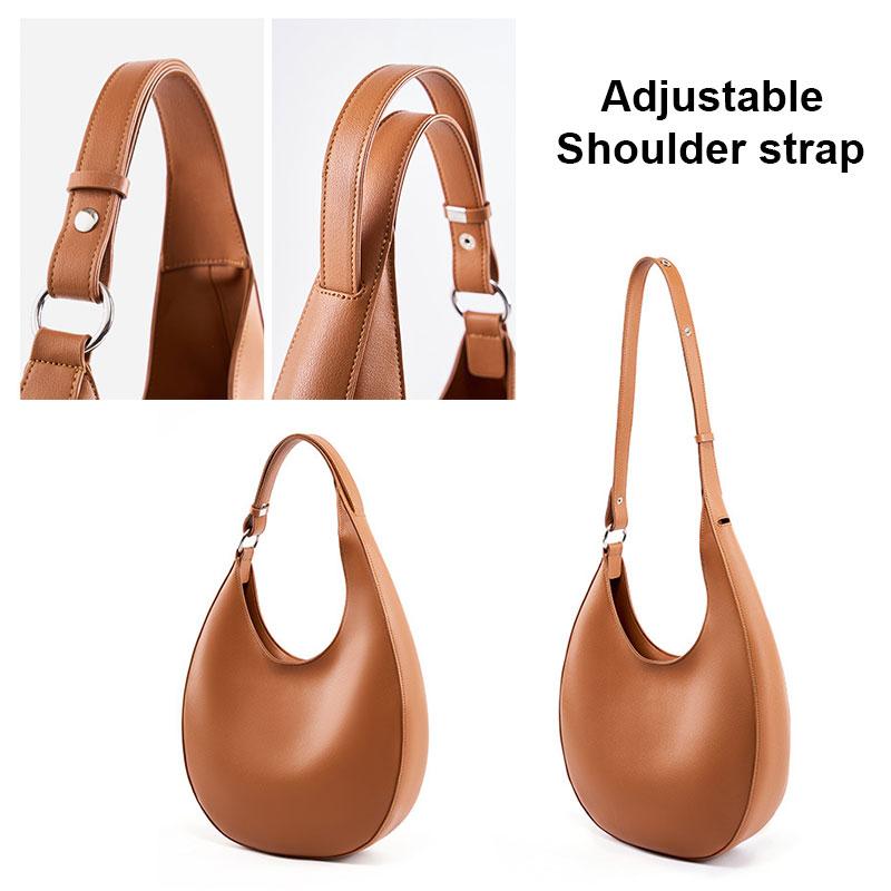 Genuine Leather Women's Bag Luxury Designer Shoulder Bag Fashi Half Mo Handbag Women High Quality Cowhide Tote Bags