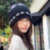 ins hat women's new women's autumn and winter wool knitted hat versatile thermal ear protector stack hat
