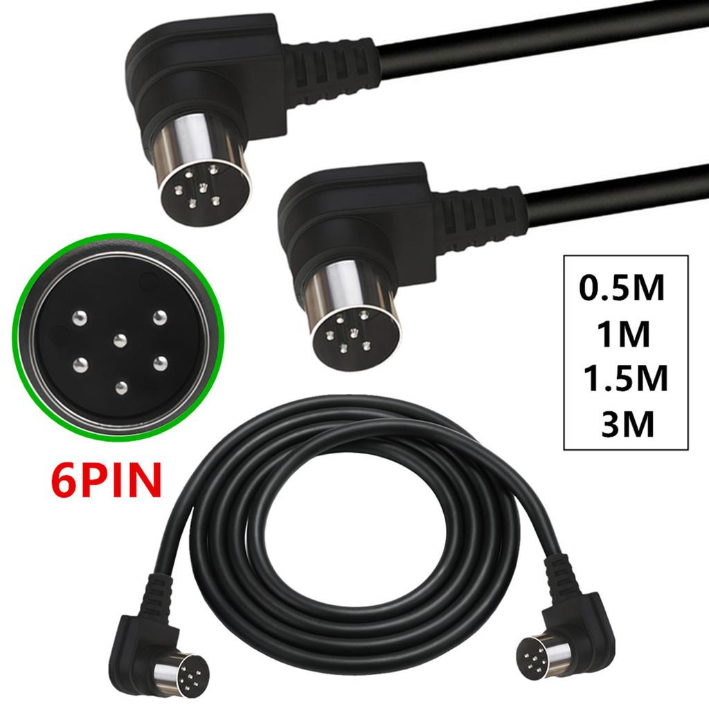 DIN 6Pin Cable Male To Male DIN Adapter Instrument Converter Adapter 6pin Sound Cord for Microphone Guitar