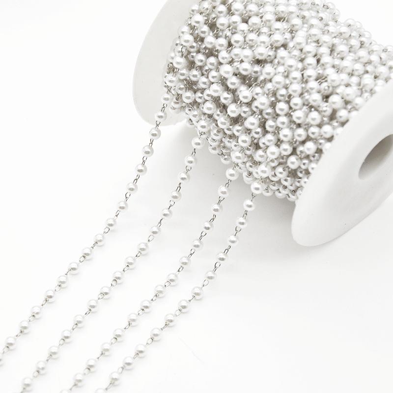 Copper-Plated Pearl Chain for Handmade Jewelry & Accessories – Beading, Spacer & Clasp Beads Kit.