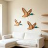 3 Pcs Wooden Duck Hunting Wall Decor Vintage Flying Ducks Wall Art Rustic Farmhouse Hanging Sign for Entryway Nursery Living Room Decor