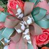 2024 NEW Easter Rabbit Flowers Wreath Ribbon Wreath Door Wall Oranments Home Party Festival Decoration