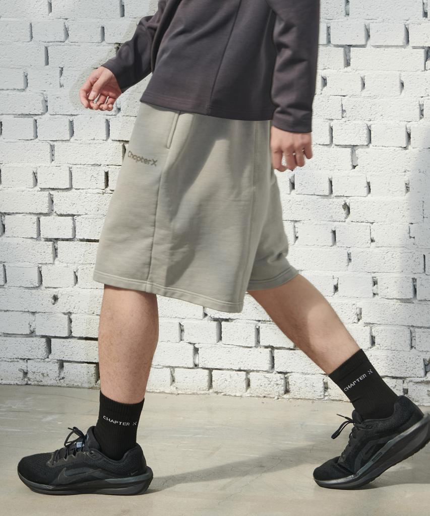 Chaebteoegseu Pigment Wide Bermuda Shorts (Grey)