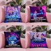 K-Pop Demon Hunters Pillow Case Soft Plush Fabric Double-Sided Printed Cushion Cover Warm Winter Sofa Pillow Case For Home