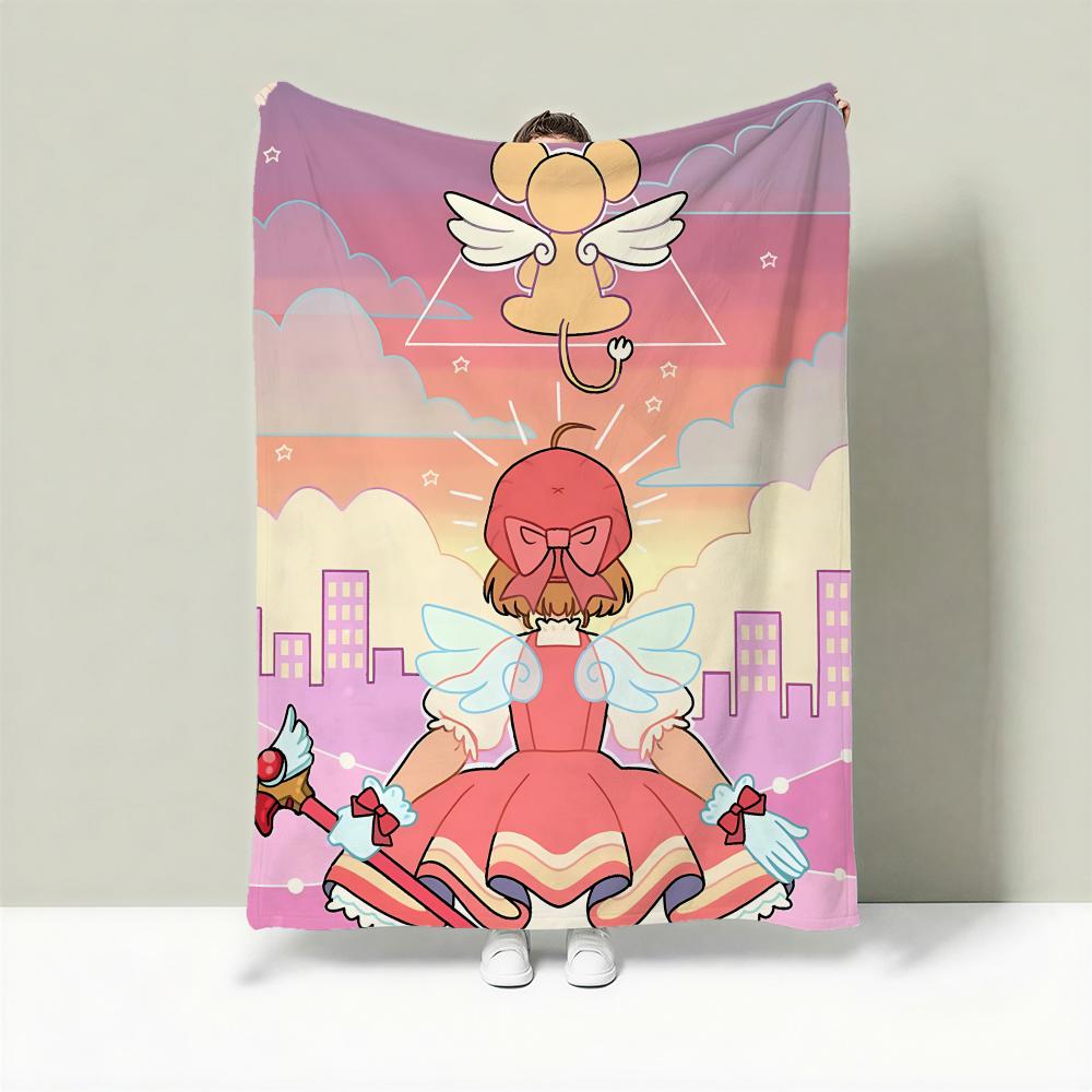 

Anime C-Cardcaptor Sakura Throw Lightweight 240g Flannel Blanket Soft Skin-friendly for Summer Cooling 75cmx90cm