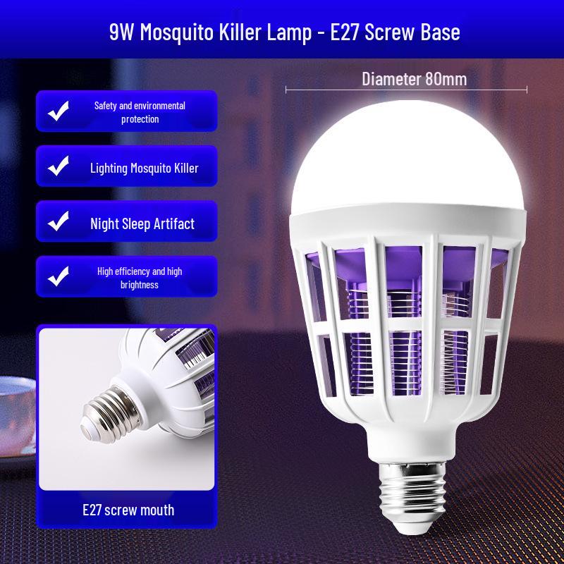 E27 LED Mosquito Killer Bulb: Dual-use Mosquito Catcher & Fly Killer Lamp