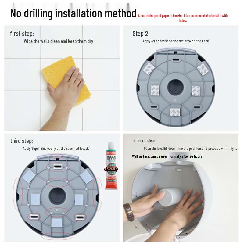 Dispensador de Papel Higiénico Jumbo Impermeable Montado en Pared Aige