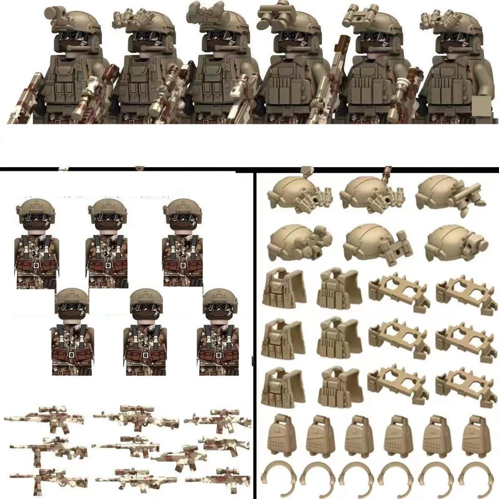 Military Special Forces MOC Building Block SWAT Ghost Commando Figures Police Soldiers Army Gun Weapons Children's Toy Gifts