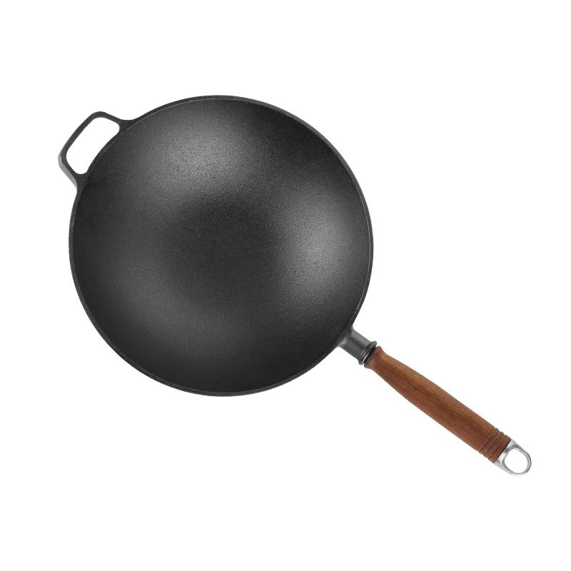 Telssida 32cm Thickened Cast Iron Wok